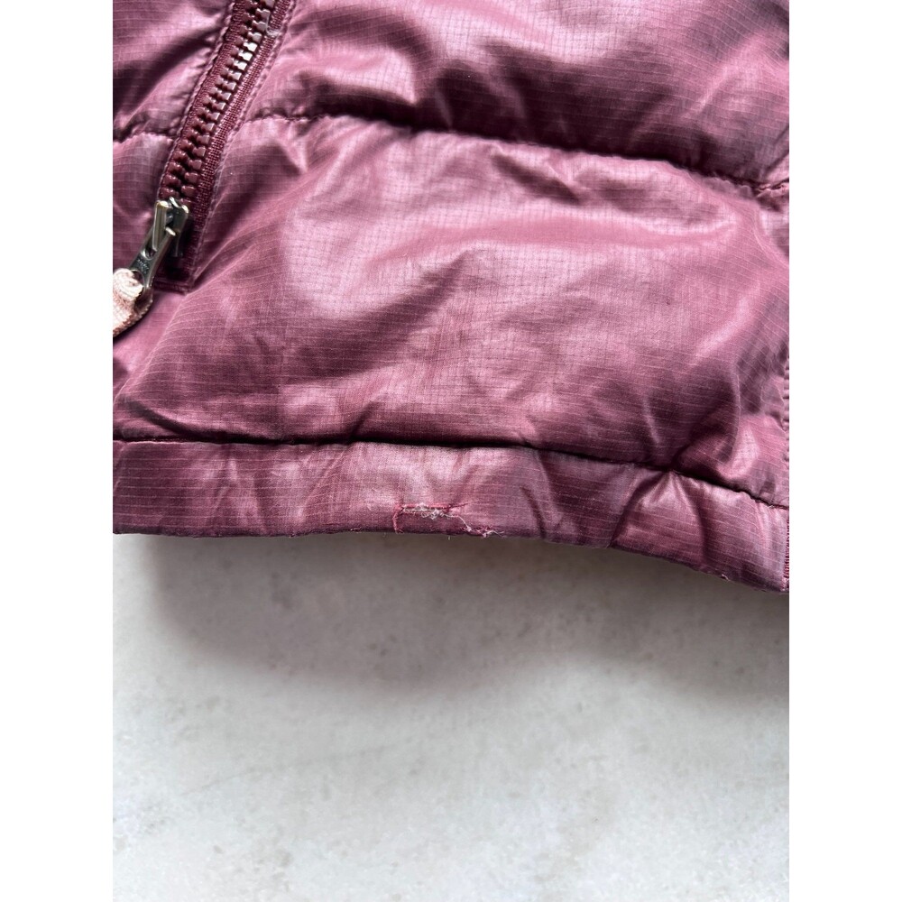 Patagonia Hi Loft Down Sweater Hoody Jacket 2T Maroon - Picture 4 of 5